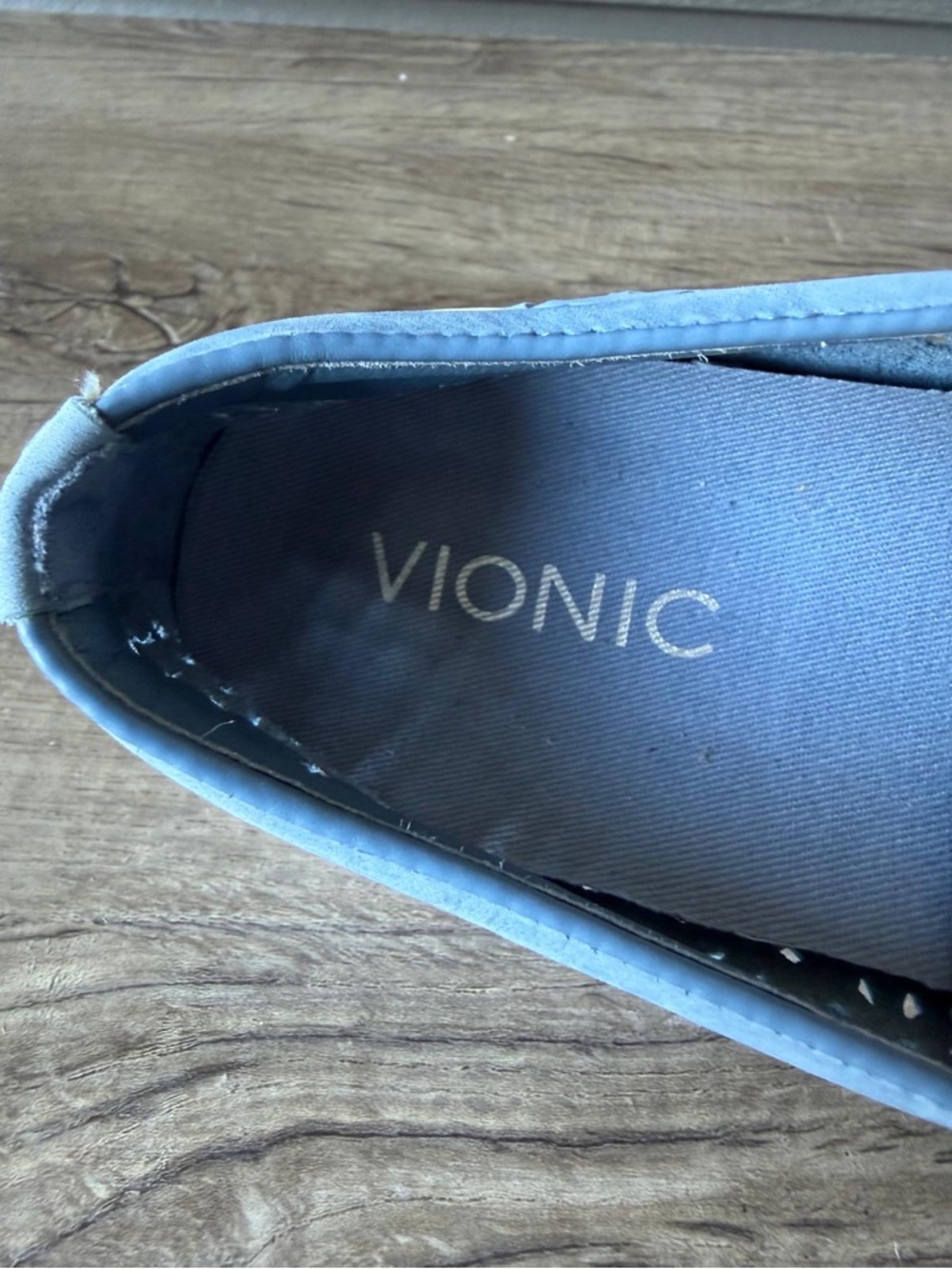 Vionic Women’s Sky-Blue Perforated Slip-On Sneakers - Picture 7 of 9